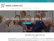 Tablet Screenshot of carrolldbrowndds.com